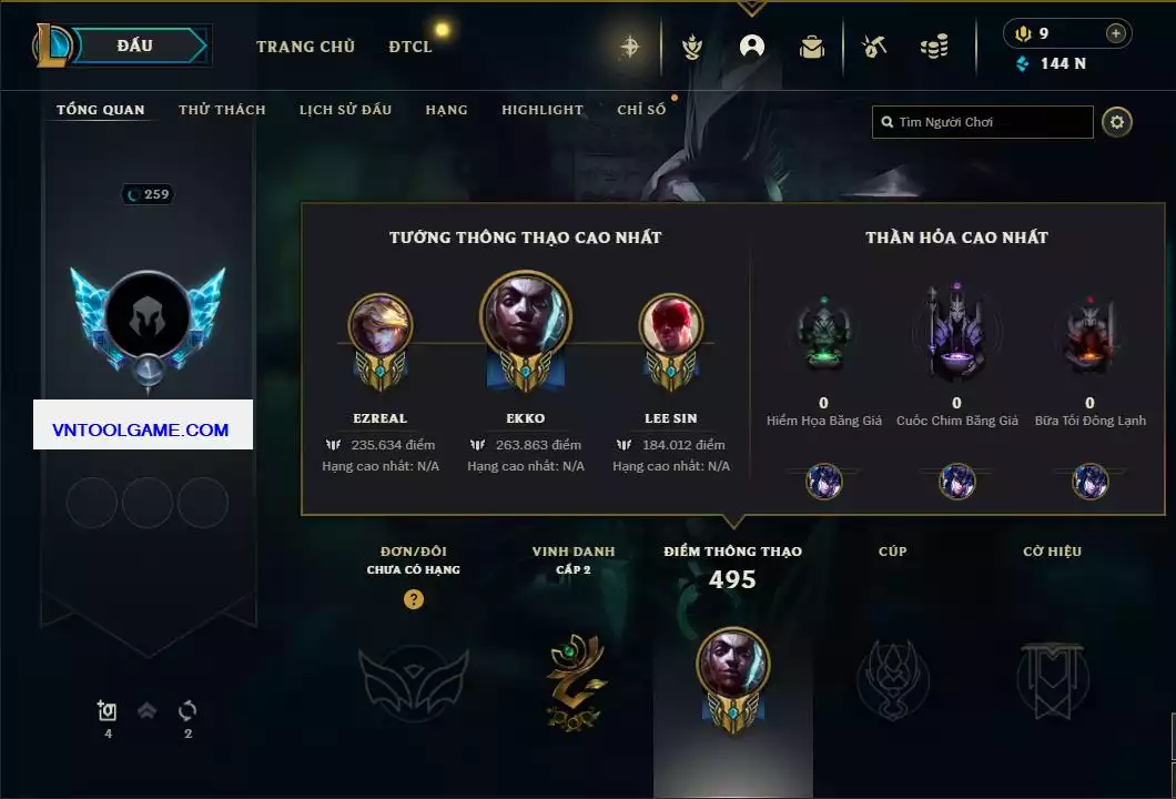Ảnh Acc Trắng Thông Tin